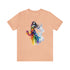 Rainbow Belly Dancer's Pose - Short Sleeve Tee Heather Peach